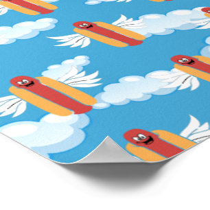 Rolig Hot Dog Emoji Betydelse Mat Humor Emojis Skä Poster