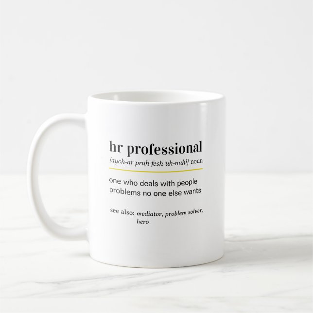 Rolig HR-definitionspresent Kaffemugg (Vänster)