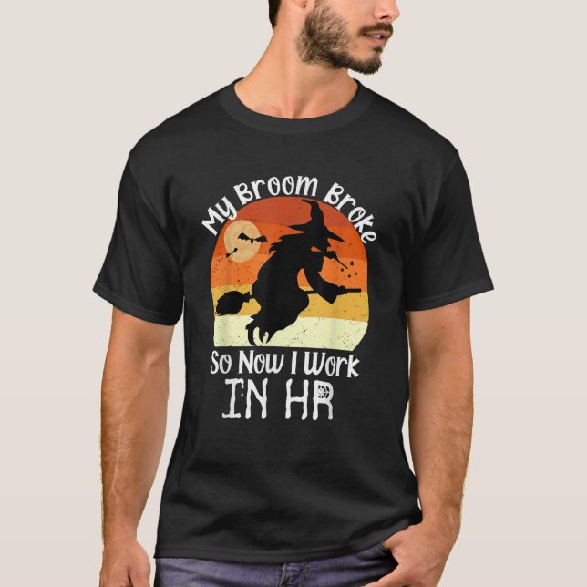 Rolig HR-häxa Human Resources Halloween-kostym T Shirt (Framsida)