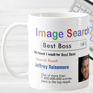 Rolig humor anpassad bästa chef sökning presentmug kaffemugg