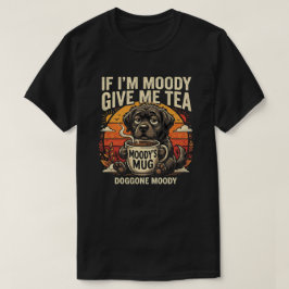 Rolig Humör Hund Te Kär Retro T-Shirt
