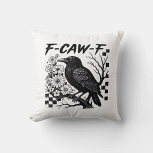 Rolig humor kråka gotisk F-Caw-F Essential Kudde