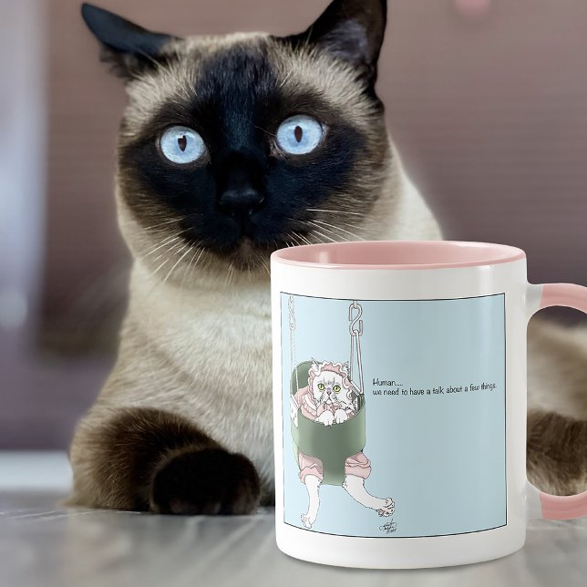 Rolig humor om kattägare mugg (Skapare uppladdad)