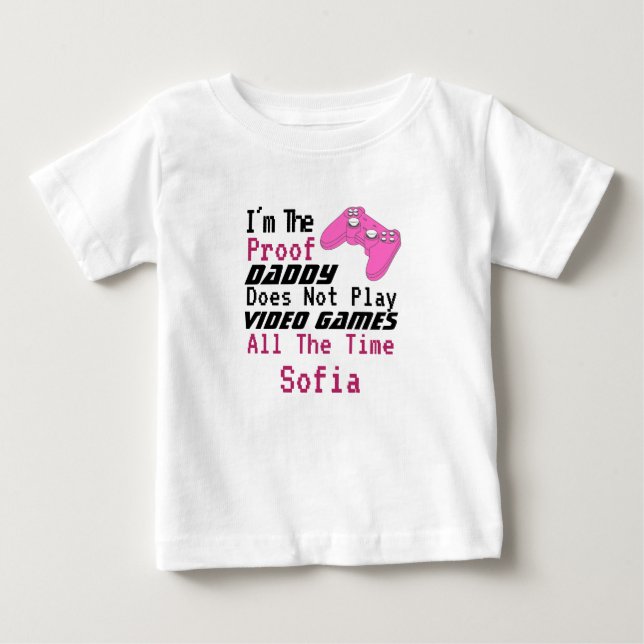 Rolig humor pappa spelar inte tv-spel  t shirt (Framsida)