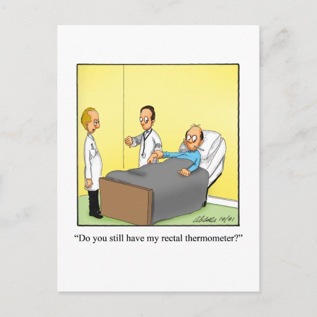 Rolig Humor Postkort för Snabb Återhämtning Vykort (Framsida)