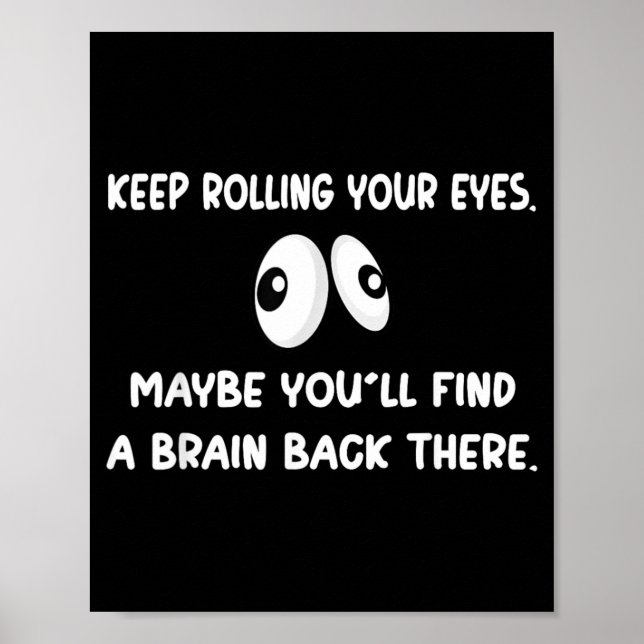 Rolig humor Sarksatisk introvert Citat Fortsätt Ru Poster (Framsidan)
