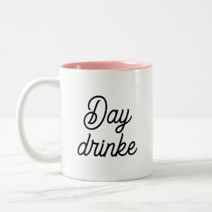 Rolig humor trendig typsnittsdag drinkare Två-Tonad mugg