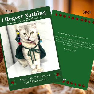 Rolig humoristisk festlig husdjursfoto katt jul julkort