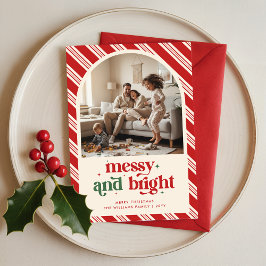 Rolig Humoristisk Kid Barn Familj Foto Jul Julkort