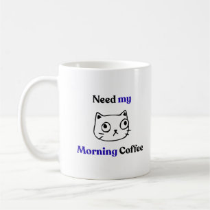 Rolig Humoristisk Morgon Katt Kaffemugg