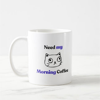 Rolig Humoristisk Morgon Katt Kaffemugg