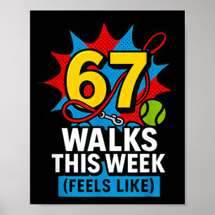 Rolig Hund 6 7 Promenader Denna Vecka Slang Meme S Poster