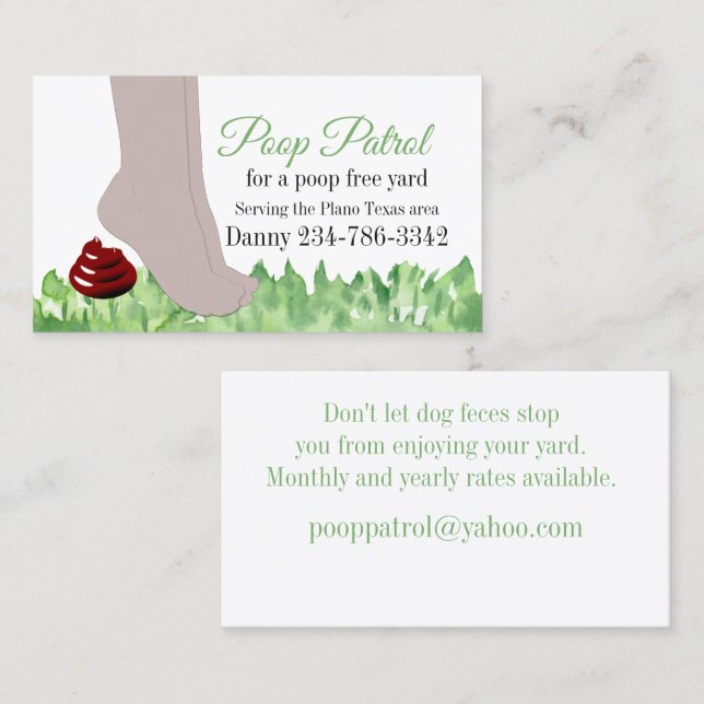 Rolig hund Affärskort för rensning Visitkort (Fram/baksida)