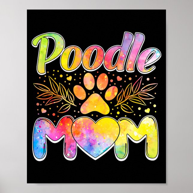 Rolig hund ägare av kvinnlig ägare Pudel Mamma Pud Poster (Framsidan)
