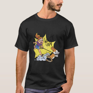 Rolig hund ägare som kör t shirt