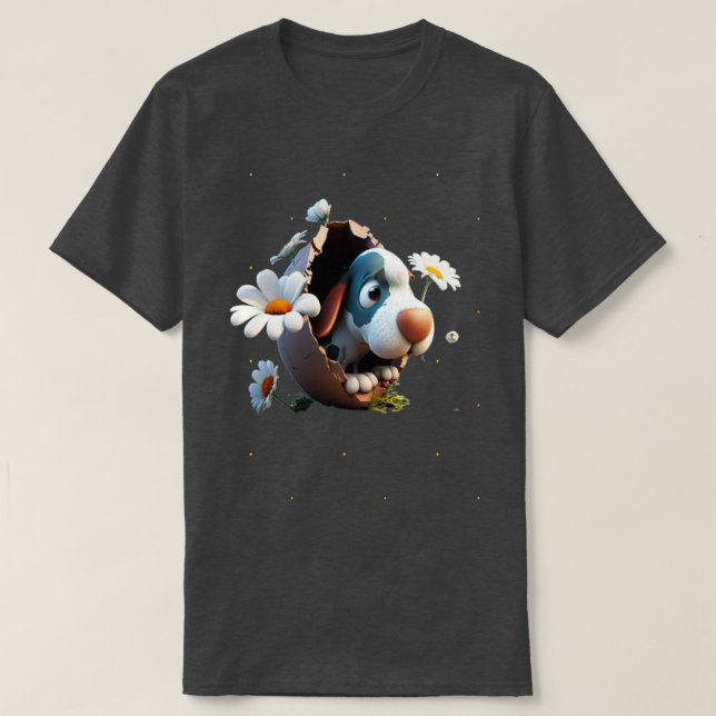 Rolig hund äggdesign för hundar älskare 5 t shirt (Design framsida)