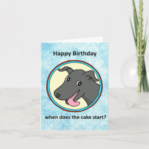 Rolig hund Älskare Cute Black Hund Puppy Birthday Kort