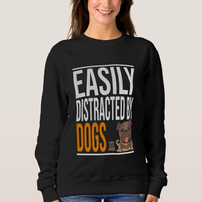 Rolig hund Älskare Cute Pappa Pug Hund och lilla H T Shirt (Framsida)