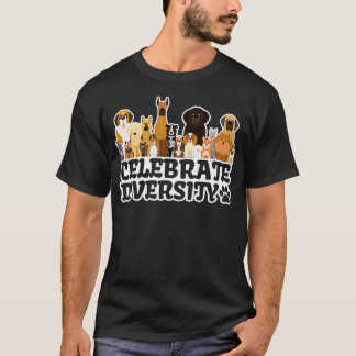 Rolig hund Älskare firar mångfalden Cute Hund T Shirt