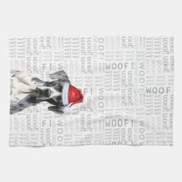 Rolig hund Älskare Helgdag Great dane jul Kökshandduk