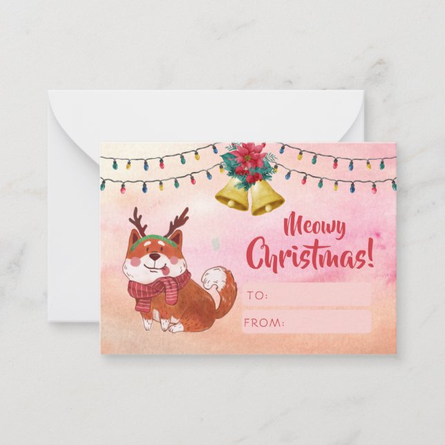 Rolig hund Älskare Helgdagar Personlig jul Anteckningskort (Framsida)