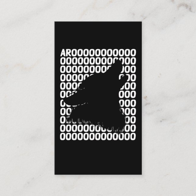 rolig hund Älskare Howling-Vargen Visitkort (Framsida)