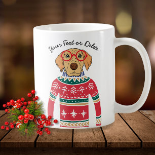 Rolig hund Älskare Hund Vört Vuxen julsötare Kaffemugg