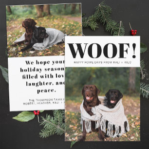 Rolig hund Älskare-julfoto Cute-Personligen Julkort