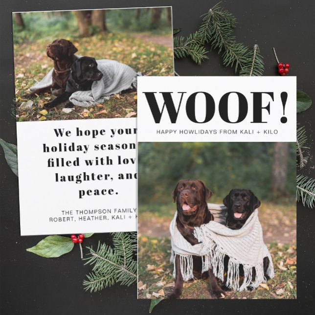 Rolig hund Älskare-julfoto Cute-Personligen Julkort (Skapare uppladdad)