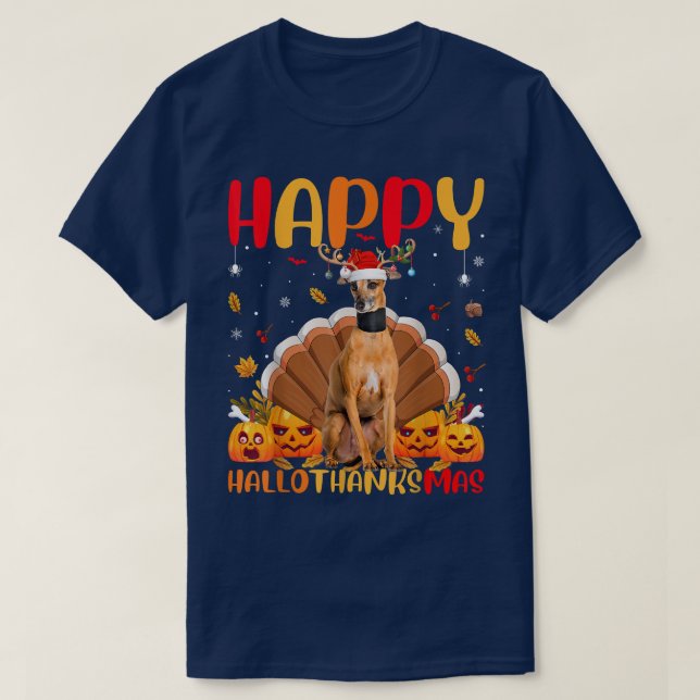 Rolig hund Älskare Lycklig italienska Greyhound Hu T Shirt (Design framsida)