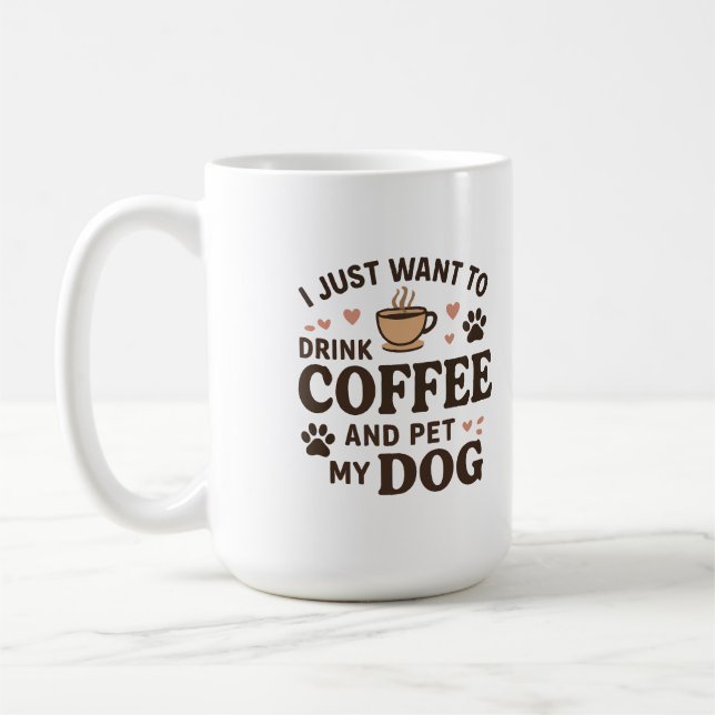 Rolig hund Älskare Mugg Hund Mamma Hund Pappa (Vänster)