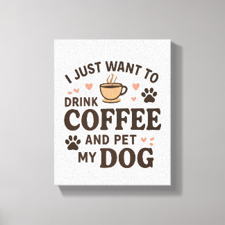 Rolig hund Älskare Mugg Hund Mamma Hund Pappa Canvastryck
