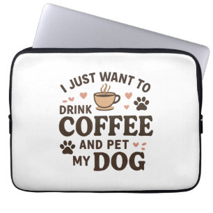 Rolig hund Älskare Mugg Hund Mamma Hund Pappa Laptop Fodral