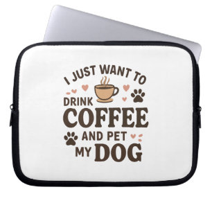 Rolig hund Älskare Mugg Hund Mamma Hund Pappa Laptop Fodral