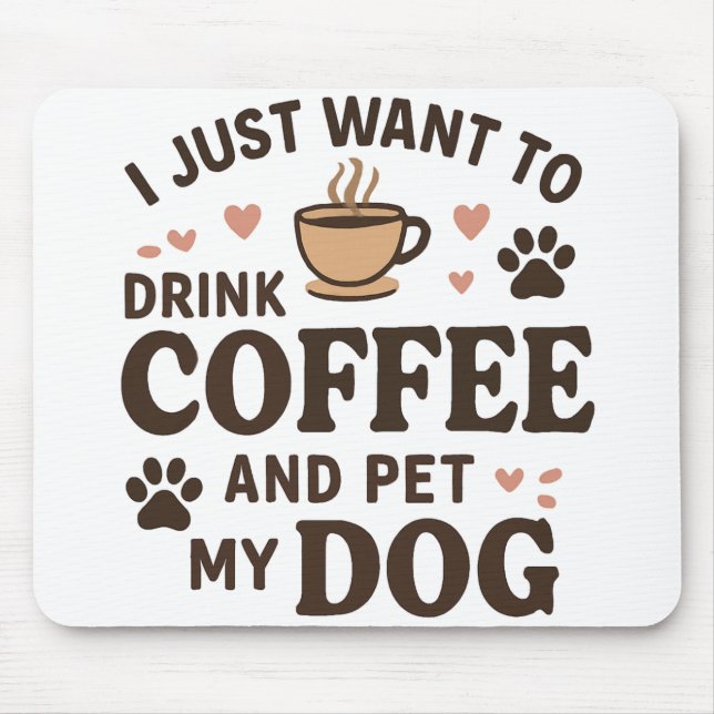 Rolig hund Älskare Mugg Hund Mamma Hund Pappa Musmatta (Framsidan)