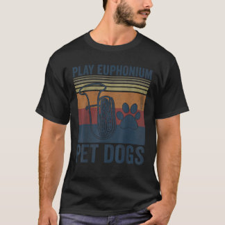Rolig hund Älskare och Euphonium Player Pet Hundar T Shirt