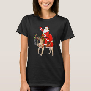 Rolig hund Älskare Santa Riding English Mastiff Ch T Shirt