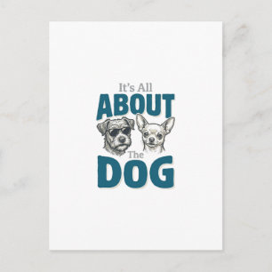 Rolig Hund Älskare Vintage Gravyr Grafik_1 Vykort