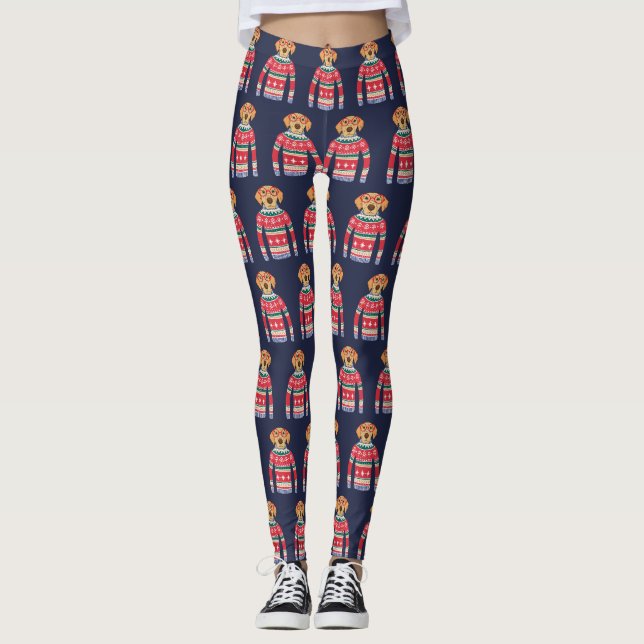 Rolig hund älskarehund som ha på sig den fula leggings (Framsida)