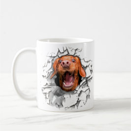 Rolig hund ansikte kaffe mugg