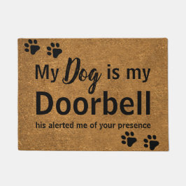 Rolig hund är min Doorbell Faux Coir
