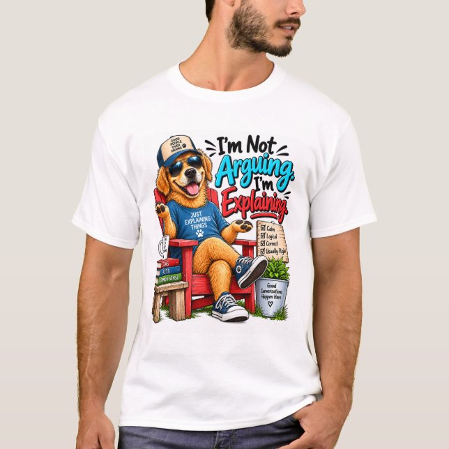 Rolig Hund Argument T-shirt (Framsida)