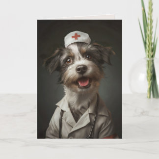 Rolig hund att arbeta som sjuksnitts-mappat kort