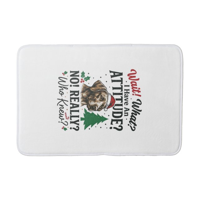 Rolig Hund Attityd Jul Vektor Design_1 Badrumsmatta (Framsidan)