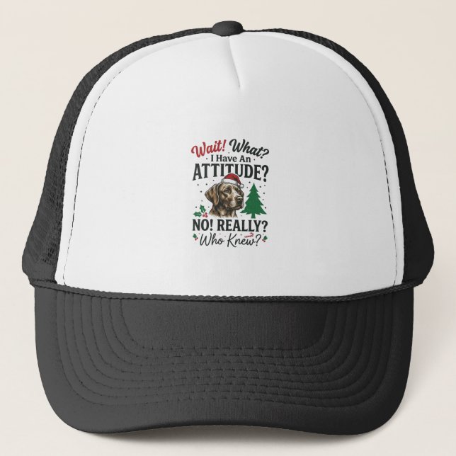 Rolig Hund Attityd Jul Vektor Design_1 Keps (Framsida)