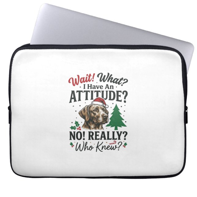 Rolig Hund Attityd Jul Vektor Design_1 Laptop Fodral (Framsidan)