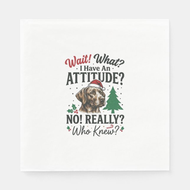 Rolig Hund Attityd Jul Vektor Design_1 Pappersservett (Framsidan)