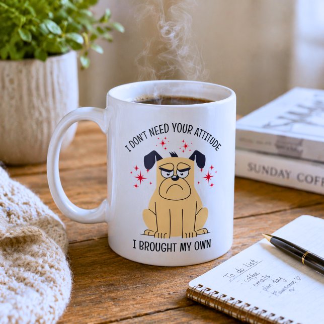 Rolig Hund Attityd  Kaffemugg (Skapare uppladdad)