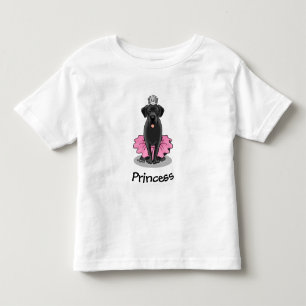 Rolig hund balett prinsessa svart labrador retriev t shirt