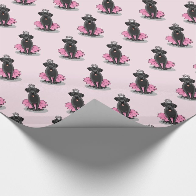 Rolig hund Ballet Princess Svart lab Retriever Presentpapper (Hörn)